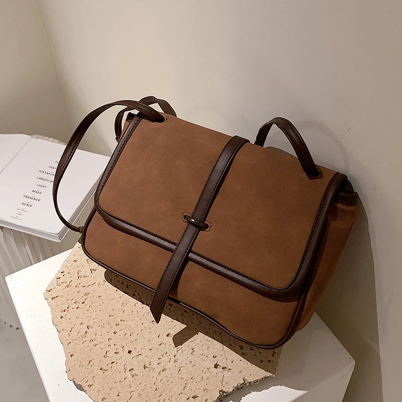 

2021 New Autumn and Winter Retro Frosted Small Bag Single Shoulder Small Square Bag Purses and Handbags Luxury Designer
