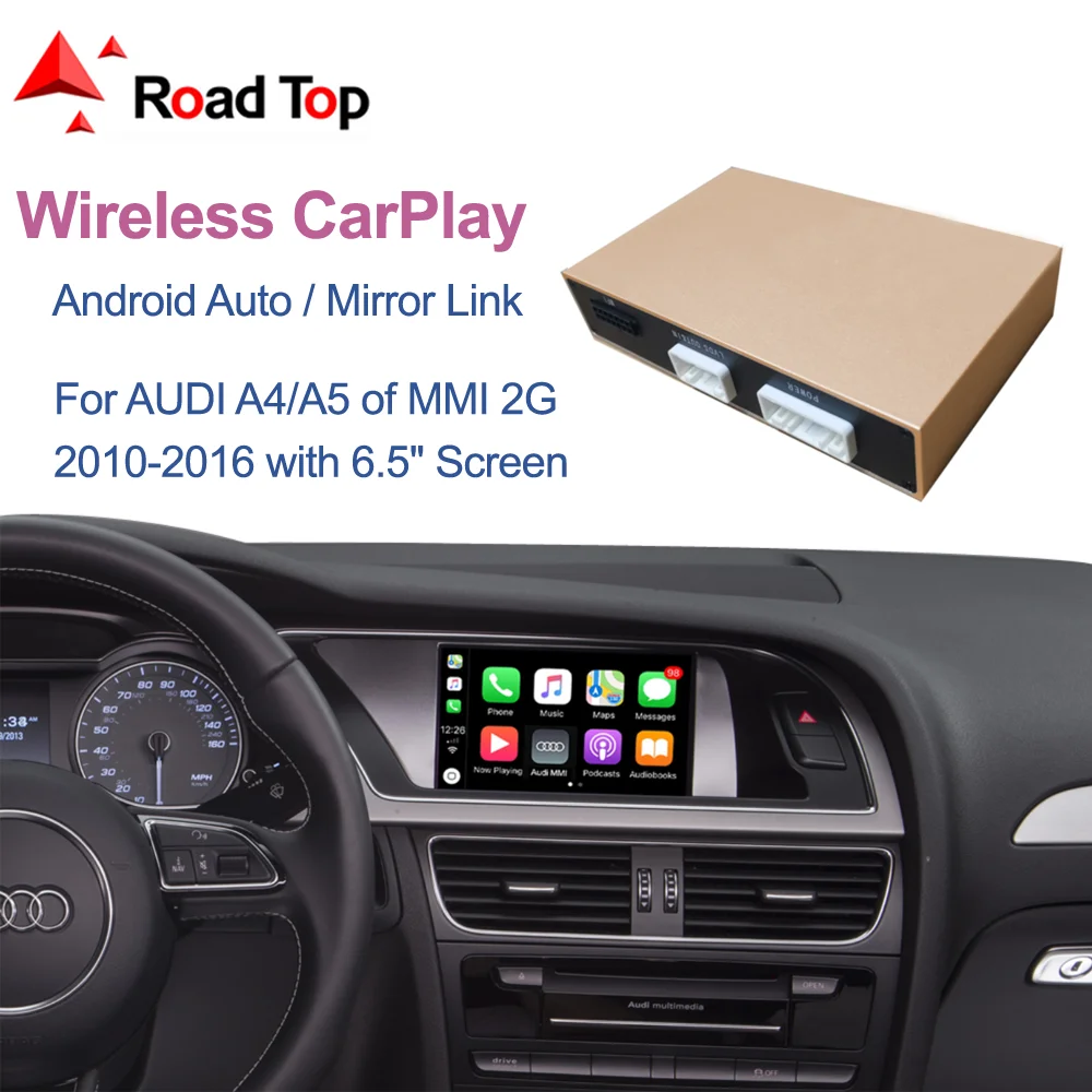 Беспроводной автомобильный интерфейс Apple CarPlay Android для Audi A4 A5 Q5 2010-2016 с зеркальным