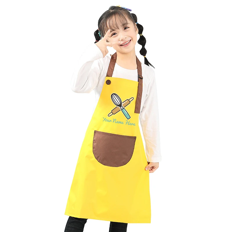 

Детский фартук с рисунком для мальчиков и девочек, водонепроницаемые и маслостойкие платья для дома, художественный класс, напечатанный ло...
