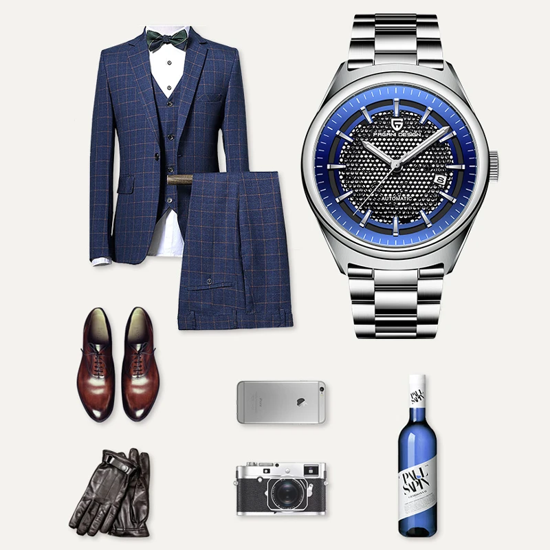 Часы наручные PAGANI Мужские автоматические механические водонепроницаемые в