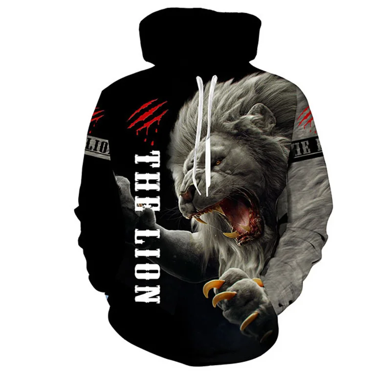 

The Lion King Animal Hoodies 3D Print Men's Fashion Hip Hop Streetwear Oversize Casual Long Sleeve Pullover Hooded Sweatshirt
