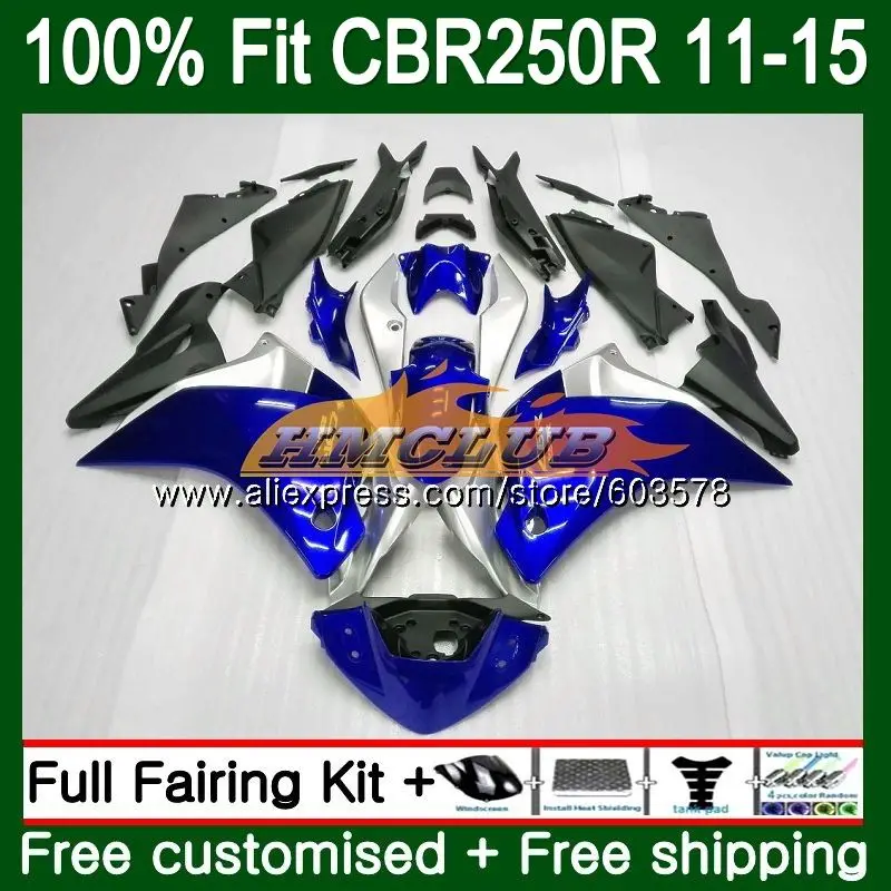 

Injection For HONDA CBR250R MC41 2011 2012 2013 2014 2015 91CL.0 CBR250 R CBR 250R CBR 250 R 11 12 13 14 15 Fairing factory blue