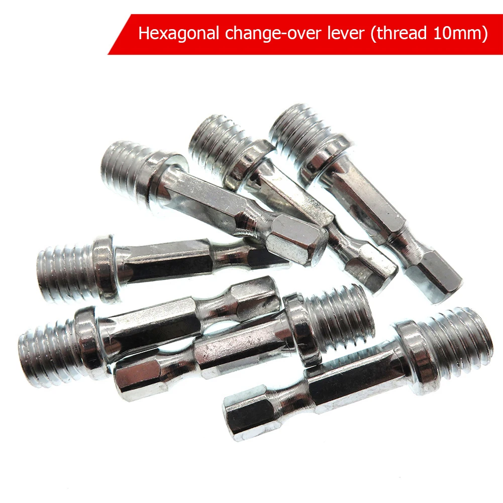 

M10/M14 Hexagon Thread Connecting Rod Adapter Polishing Grinder Converter Drill Chuck Drilling Disc Connector Tool Accessory
