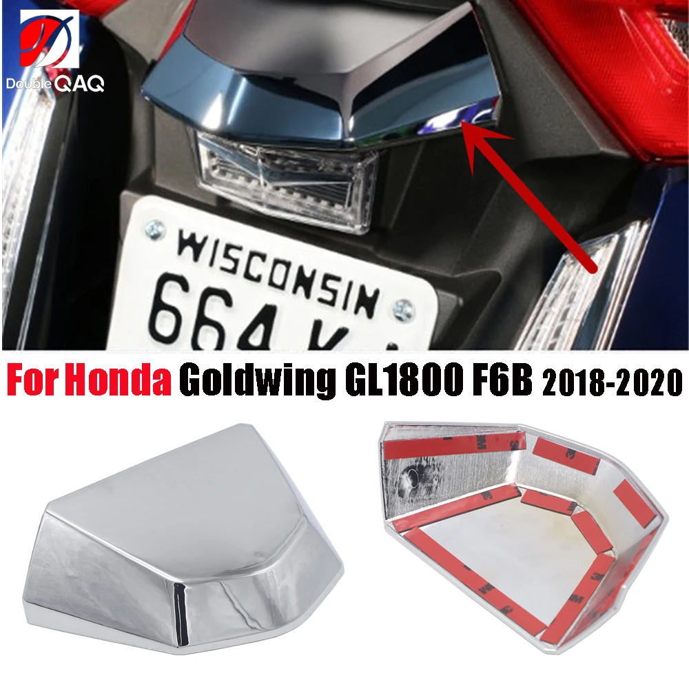 

Rear license plate lamp cover decoration chrome fittings for Honda Goldwing GL1800 GL 1800 F6B GL1800 2018 2019 2020
