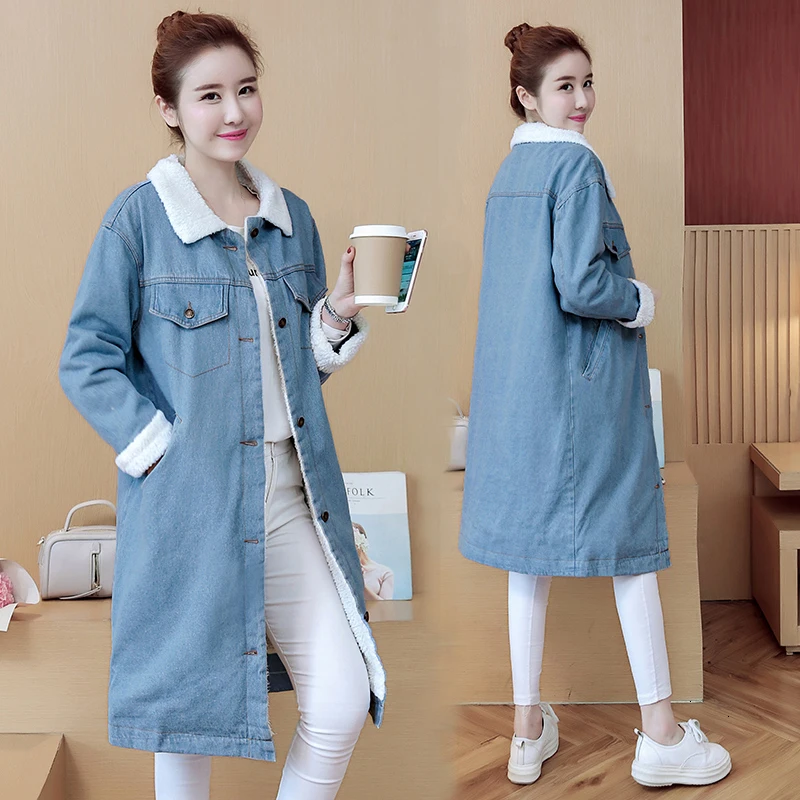 Новинка повседневные джинсы больших размеров джинсовая куртка Женская ветровка