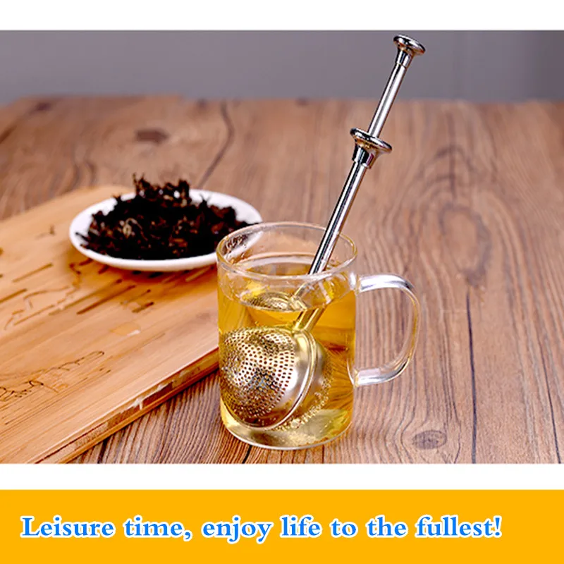 

Creative 304 Stainless Steel Tea Leakage Tea Making Artifact Tea Filter Office Creative Tea Ball Tea Stick Teapot Tea Infuser 99