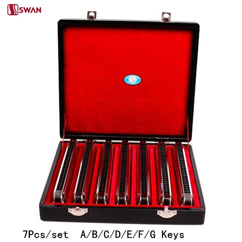 Гармоника Swan с 24 отверстиями гармошка A/B/C/D/E/F/G Keys 7 шт./компл. деревянный