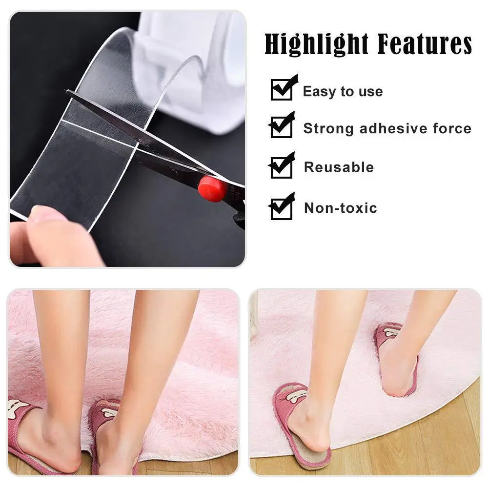 Многофункциональный многоразовый Nano клейкая лента с двойным покрытием Не