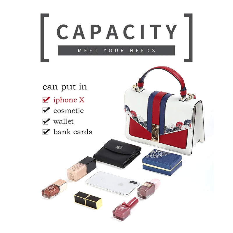 LIAN CAN Сумка с вышивкой контрастные цвета сумки через плечо для женщин висячий