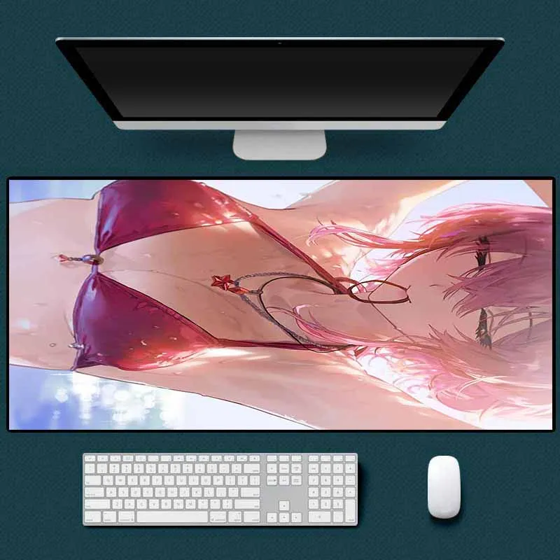 Игровой коврик для мыши XGZ Pink Hair Girl большой проигрыватель компьютерная