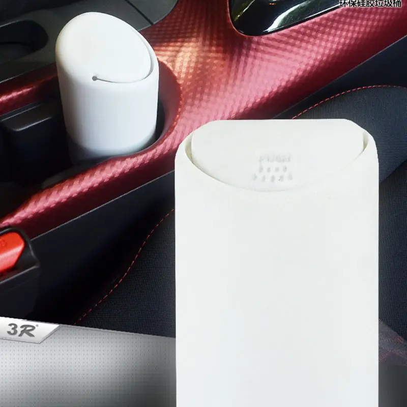 Силиконовая Автомобильная мусорная корзина контейнер для хранения подходит