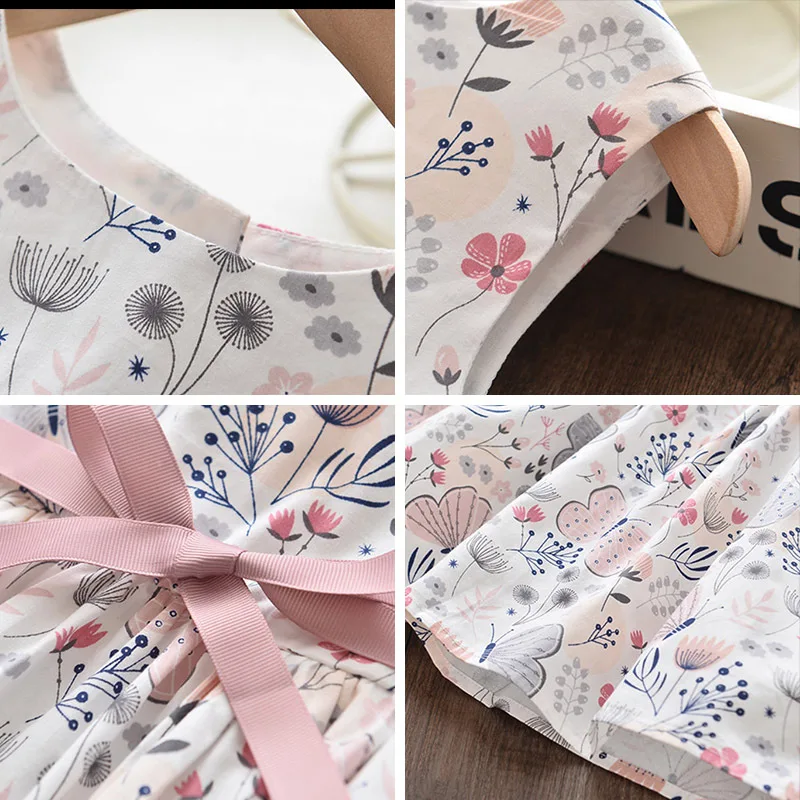 

New Summer Girls Clothes Flower Princess Dress Children Clothes Baby Casual Wear 3 8Y Cute Girls Dress kids dresses for Girls