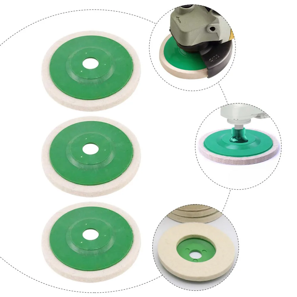 

3pcs Marble Polishing Wheel Buffing Pads Angle Grinder Wheel Felt Polishing Disc