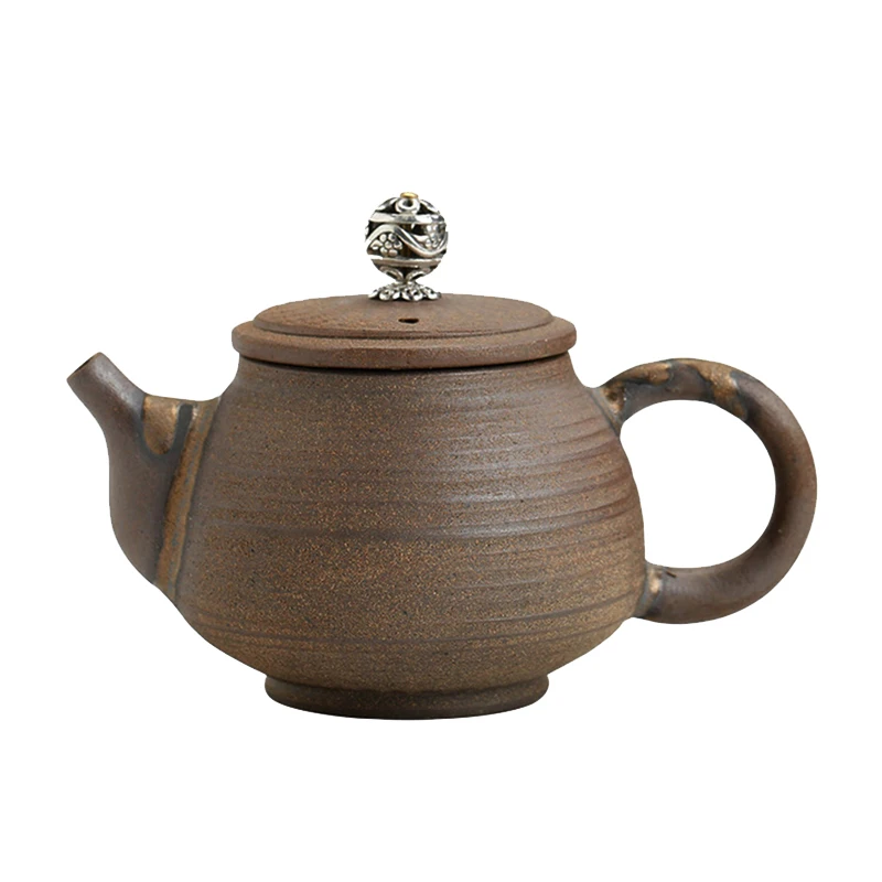 

Керамический чайник ручной работы, 150 мл, грубая керамика, чайные горшки, Женский чайный набор, чайник, винтажная чайная посуда для дома/поде...