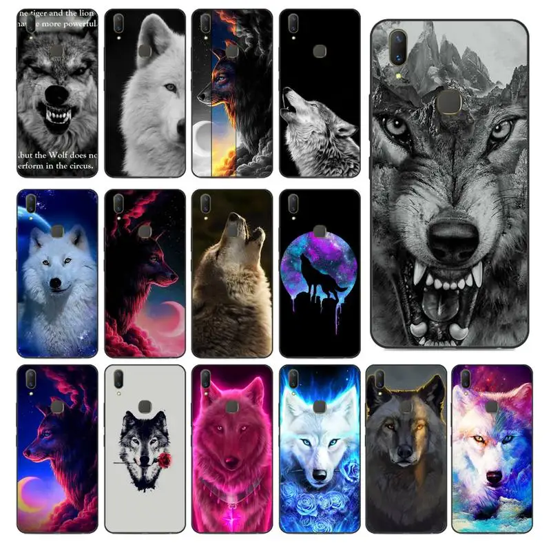 

YNDFCNB angry snow wolf Phone Case for vivo Y91C Y11 17 19 53 81 31 91 for Oppo a9 2020