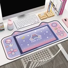 Новый милый мультяшный Коврик для компьютерной клавиатуры и мыши с кошачьими ушками игровой офисный длинный Настольный коврик для подростков девочек для спальни genshin impact
