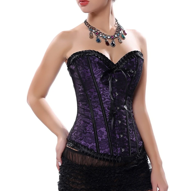 

European American Simple Style Ladies Corset Tops Adjustable Belly Corset Sexy Corset Gothic Underbust Recovery Corset