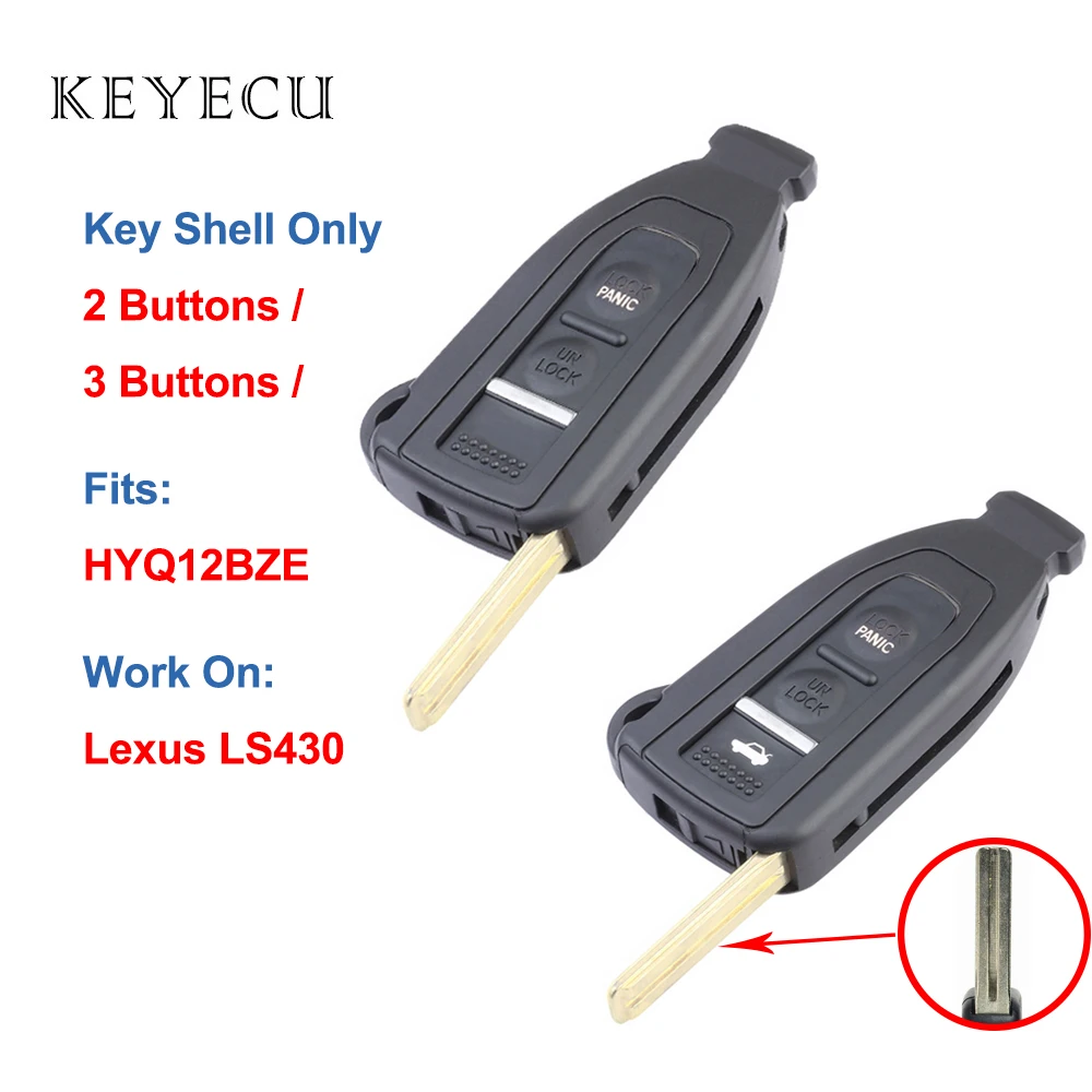 Чехол Keyecu Smart Prox для пульта дистанционного управления 2 / 3 кнопки Lexus LS430 2002 2003 2004 2005