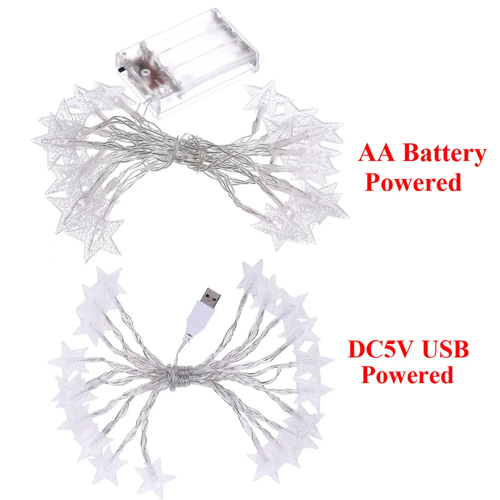 

Thrisdar 6M LED String Lights 40 LEDs Globe String Lights Battery/USB Christmas Fairy Garland Lights For Wedding Birthday Party