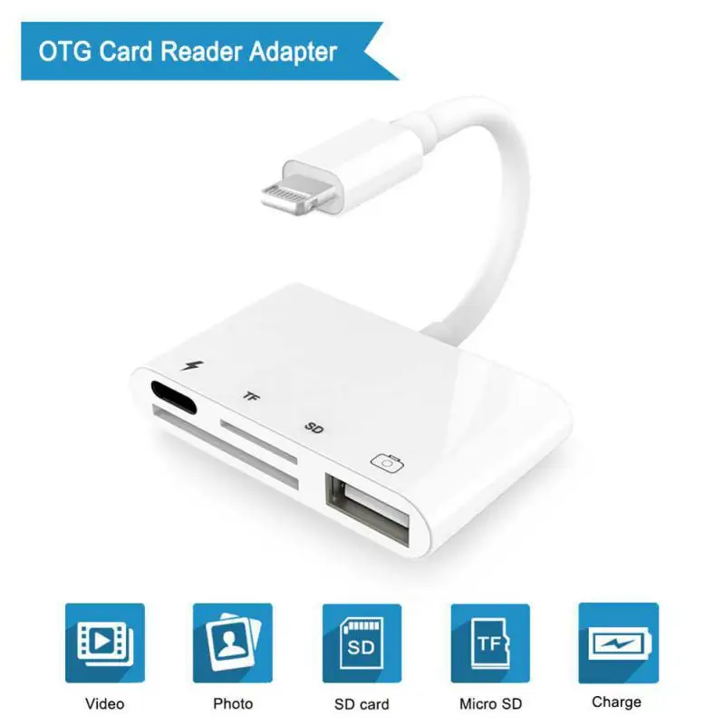 THT 011 OTG кард ридер адаптер Комплект подключения вспышки камеры 4 в 1 SD TF USB для iPhone