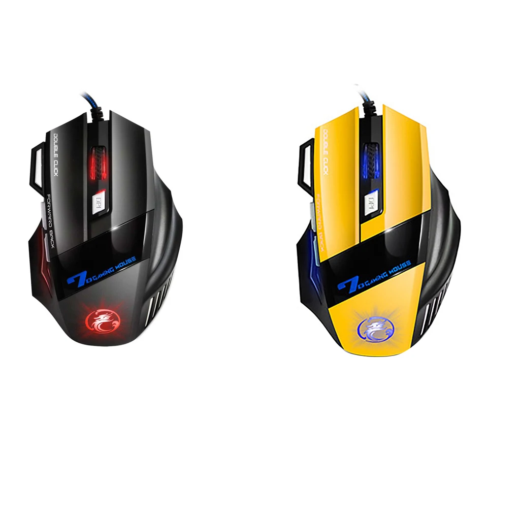 

iMICE X7 Double Click 7 Buttons USB Wired Optical Computer Game Mouse Respiratory LED Backlight Gaming Mice