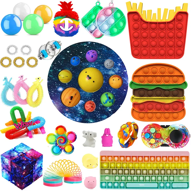 

Милый набор игрушек-антистресс, инструменты для анти-тревоги, счастливая планета, сенсорная клавиатура, калькулятор, игрушка-антистресс, на...