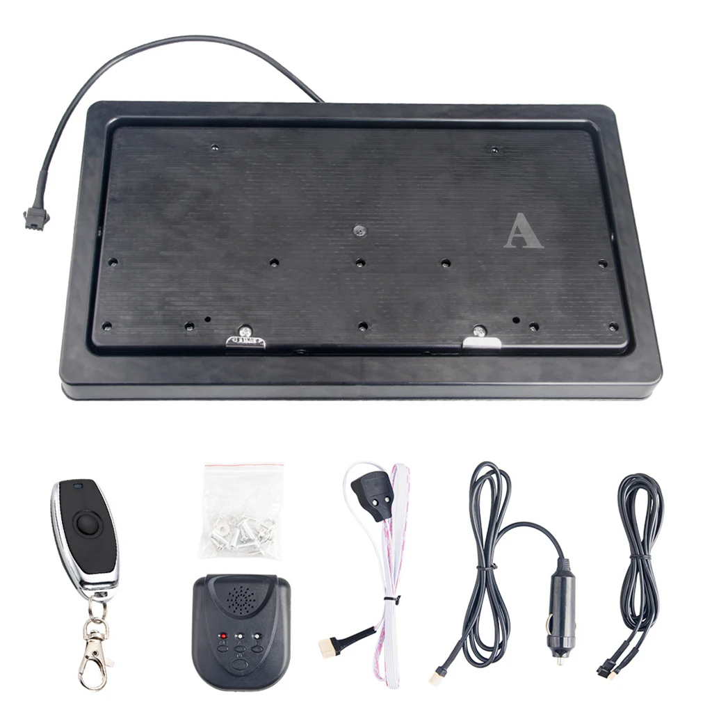 

1x Flip Hidden License Plate Frame Bracket Bracket w/ Remote Waterproof