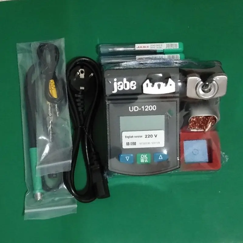 Jabe UD-1200-Estaci&oacute;n de soldadura sin plomo de precisi&oacute;n, Kit de soldador de calentamiento r&aacute;pido, sistema de calefacci&oacute;n de potencia de doble canal, 2.5S-0