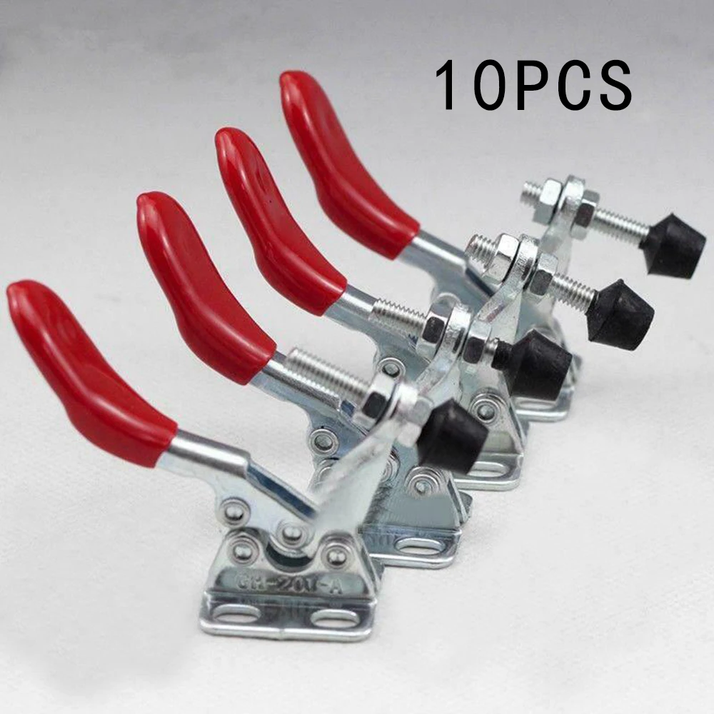 

10pcs Toggle Clamp GH-201A U-shape Oil Stain Resistance Quick Clamp Lock Tool