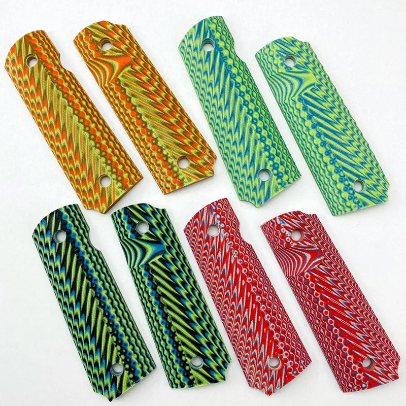 

TOtrait 2Pieces Tactics Pistol Clot 1911 Grips High Polished Wood Grips Custom Grip CNC Material 1911 DIY Accessories