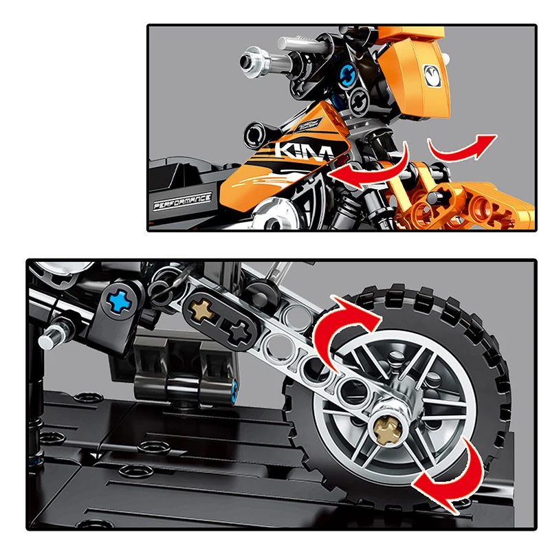 Технические внедорожные мотоциклетные строительные блоки подходят для
