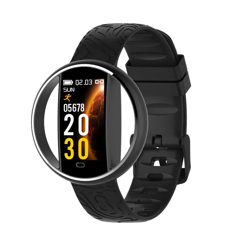 Black LIGE Смарт-часы для женщин fit bit IP67 Водонепроницаемый фитнес-трекер монитор сердечного ритма шагомер спортивный смарт-браслет для Android ios - Цвет: Black