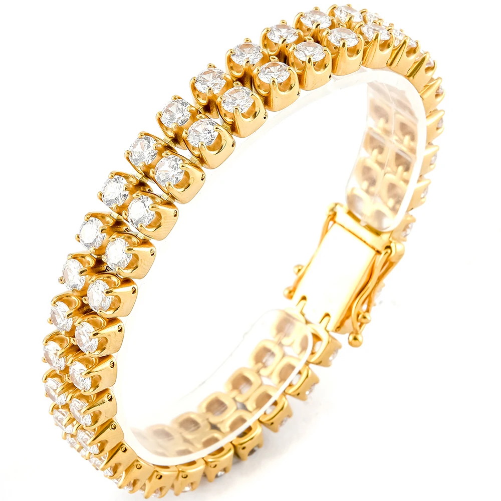 

Luxury Gold Black Mens Stainless Steel Charm Bracelets 12MM Chain Bracelet Man Hiphop Full Shiny AAA CZ Jewelry Men Dropshipping