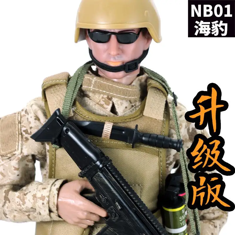 PATTIZ 1/6 спецназ фигурка солдата(12/шт) модель игрушки военный армейский боевой игровой день рождения - Цвет: 12piece