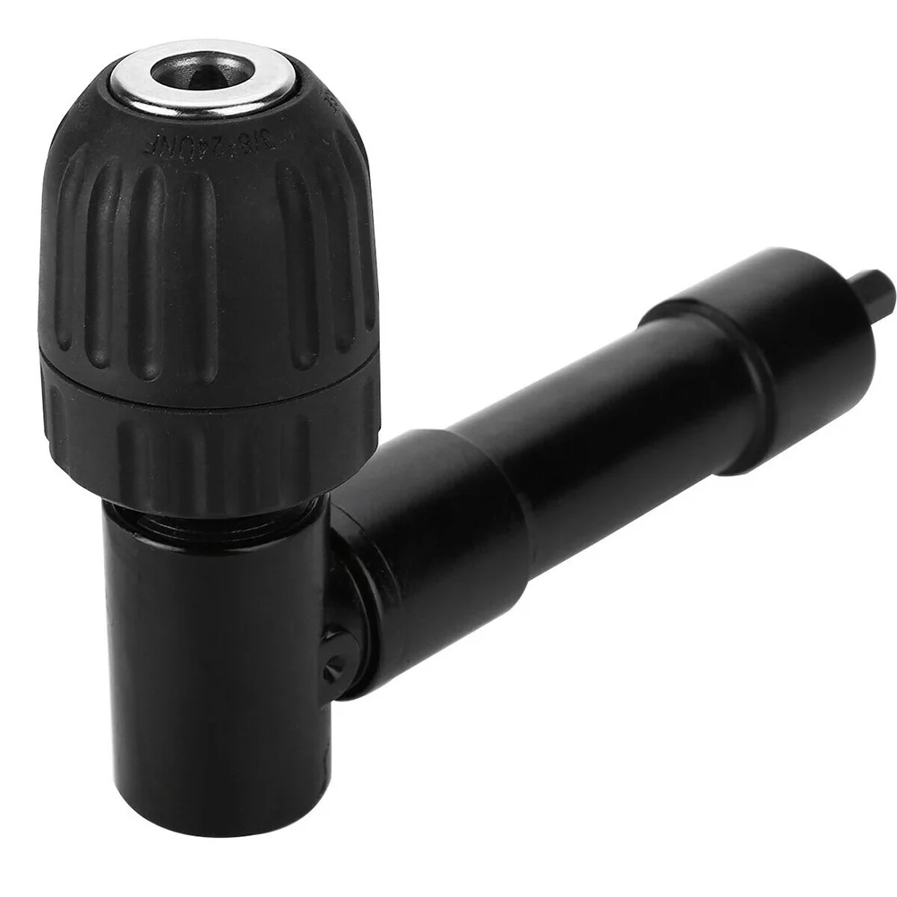 

90 Degree Power Attachment Professional Adapter Tool Cordless Keyless Right Angle Drill Chuck Compact Accessories Bend Extension