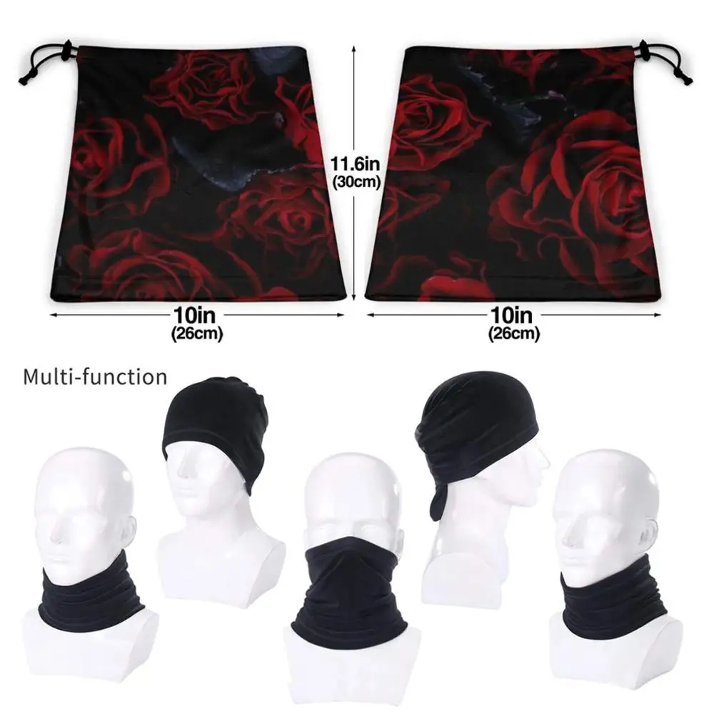 Головной убор для езды на велосипеде моющийся шарф маска лица с красными цветами