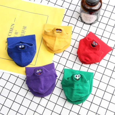 Женские носки с вышивкой модные хлопковые по щиколотку необычной летние