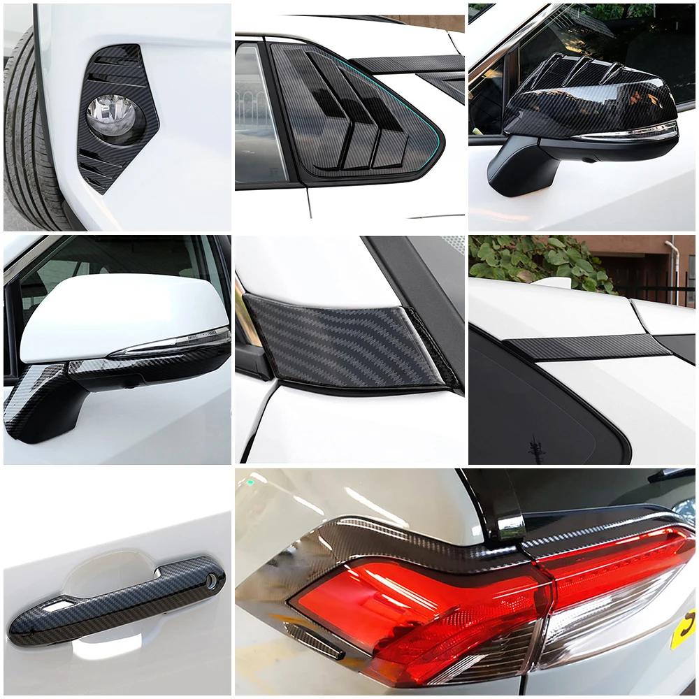 

For Toyota Rav 4 Rav4 2019-2023 Car Styling Exterior Decoration Modify Carbon Fiber Color Change Protection Frame Trim Sticker
