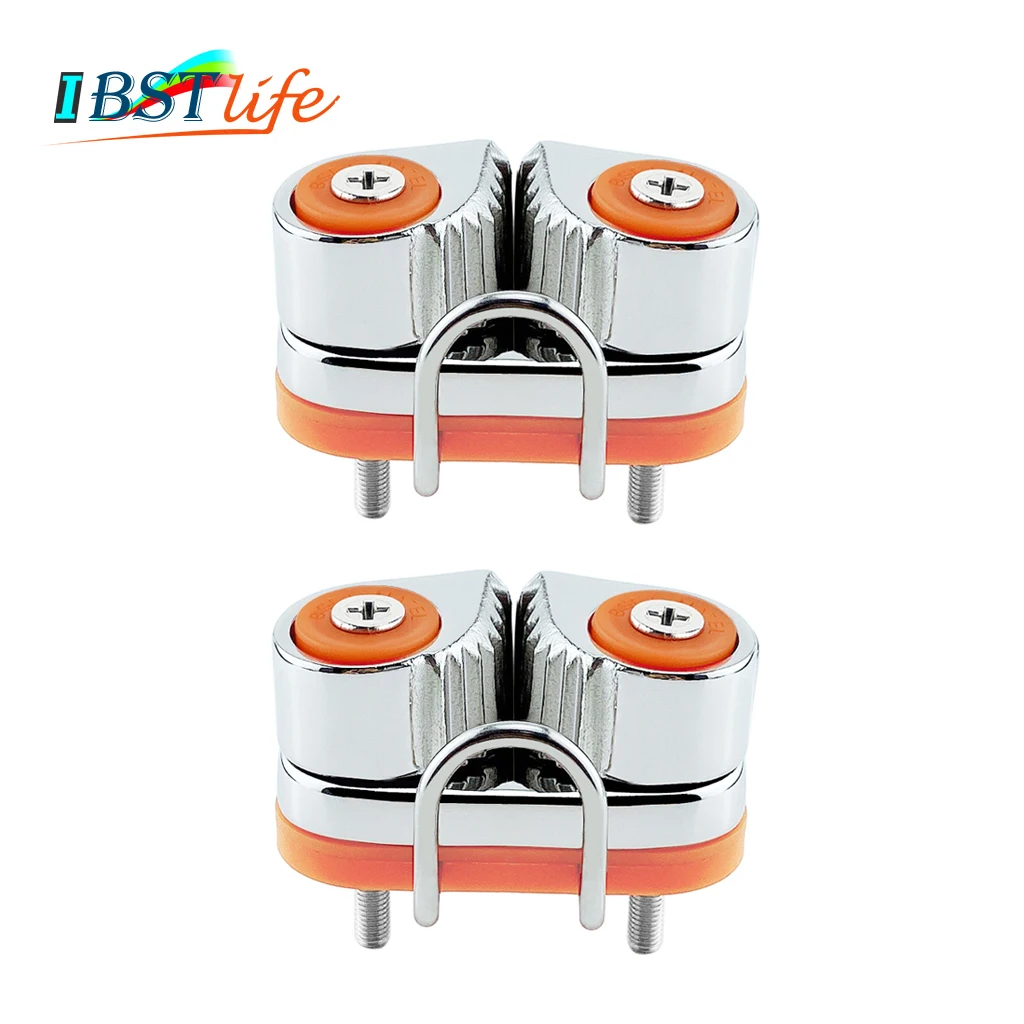 

2X Stainless Steel 2 Row Matic Ball Bearing Cam Cleat leading Ring Pilates Equipment Boat Fast Entry Rope Wire Fairlead Sailing