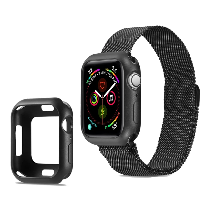 Высококачественный Мягкий ТПУ защитный чехол-Бампер Обложка для apple watch 42/38/44/40 мм противоударные наручные часы, аксессуары для наручных часов iwatch серии 5 4 3 2 1