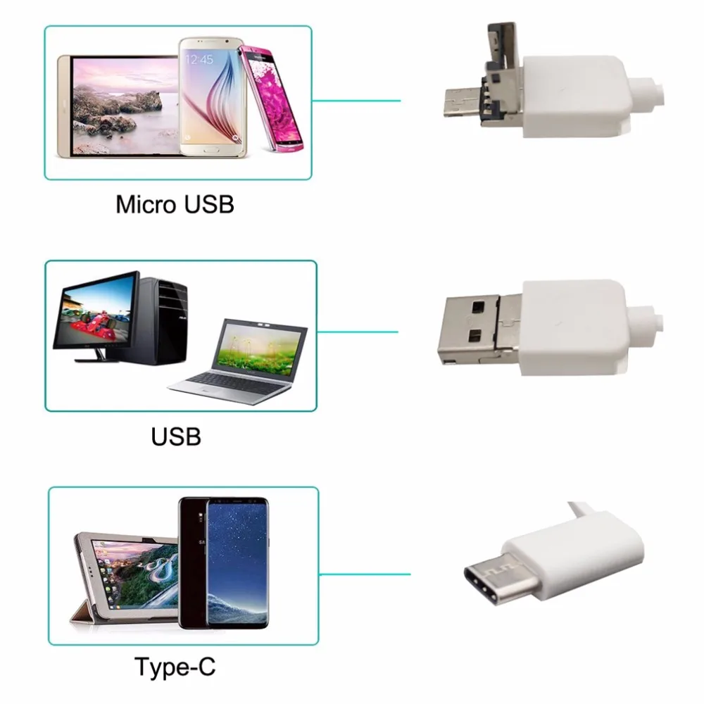 Эндоскоп для чистки ушей 3-в-1 USB HD Визуальный Многофункциональный наушник 5 мм