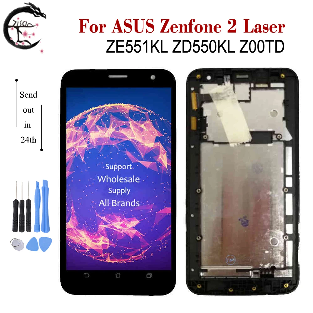 ZE551KL ЖК-дисплей для ASUS Zenfone 2 Laser LCD ZD550KL Z00TD ЖК-дисплей с рамкой сенсорный экран дигитайзер в сборе ZE551KL дисплей