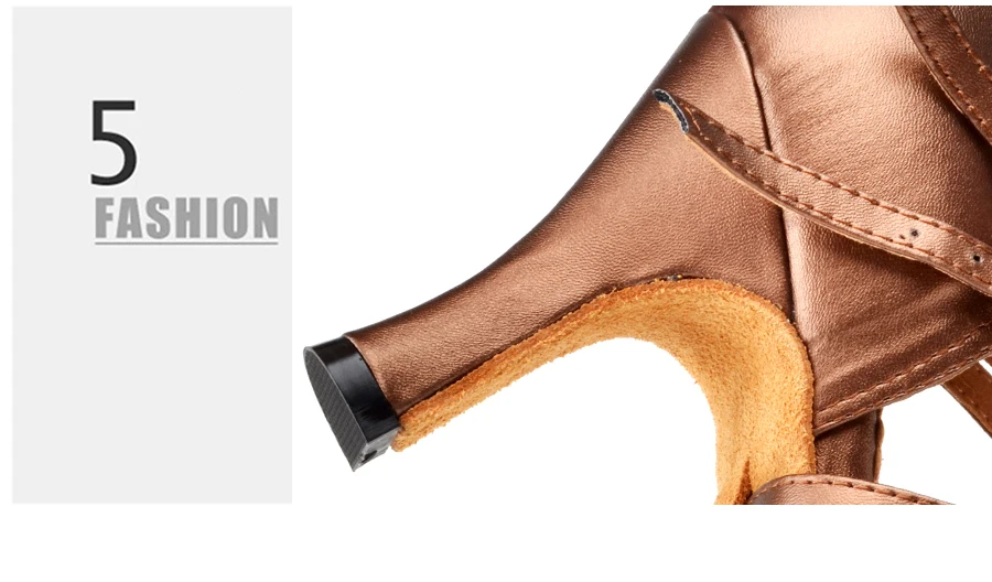 Искусственная Пелле Scarpe Da Ballo Latino Donna Scarpe Da Ballo Delle Signore Marrone Inferiore Molle Sandali