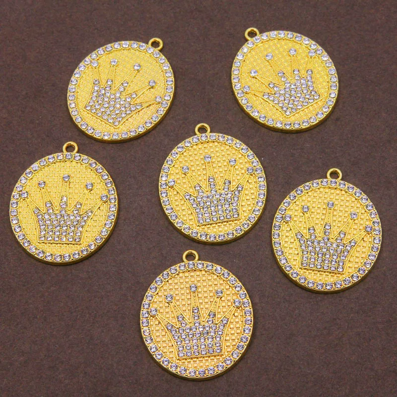 3 шт. модный брелок в виде короны хрустальные подвески ручной работы изысканный