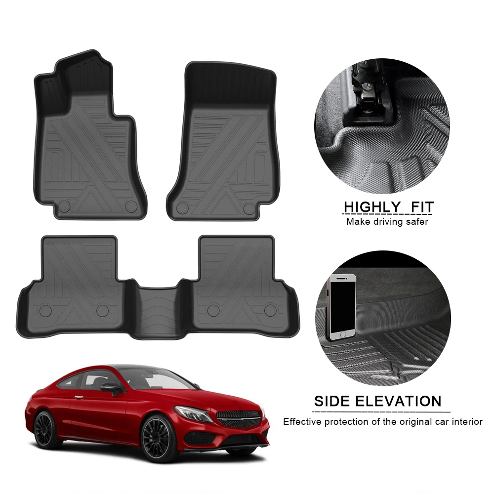 

Fully Surrounded Special Foot Pad For Benz C-Class Coupe 2016 2017-2020 5Seat Car Waterproof Non-Slip Floor Mat TPE Accessories