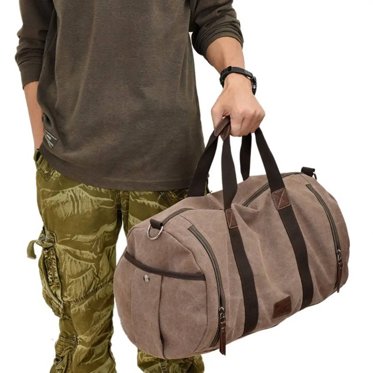 

Men's Gym Bag Outdoor Travel Canvas Luggage Bag Business Shoulder Bags Large Capacity Crossbody Bag Luggage Travel Essential