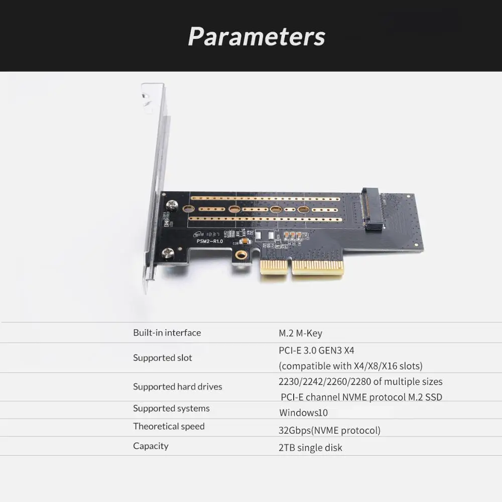Интерфейсная карта ORICO PCI-E PCI Express 3 0 Gen3 X4 в M.2 M KEY SSD M2 Key для 0x4 2230 2242 2260 2280 | Компьютеры