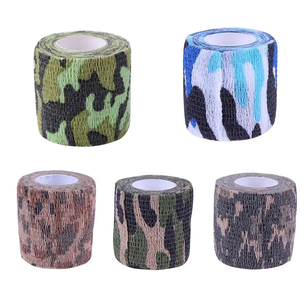 

5x5cm 1Roll Camouflage Elastic Tape Stealth Wrap Camo Outdoor Hunting Tool