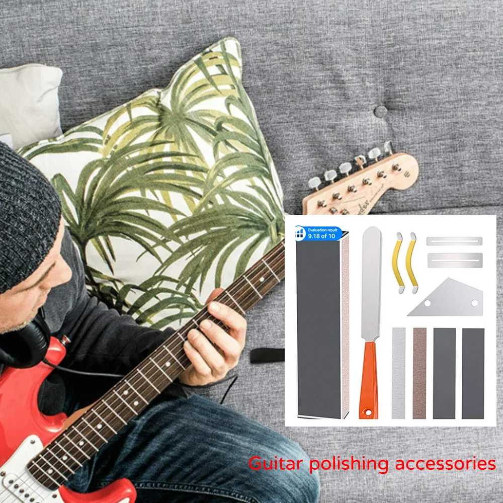 

Guitar Tool Kit File Fret Crowning Rocker Fingerboard Grinding Leveling Stainless Steel Filing Surface And Rubber Handle