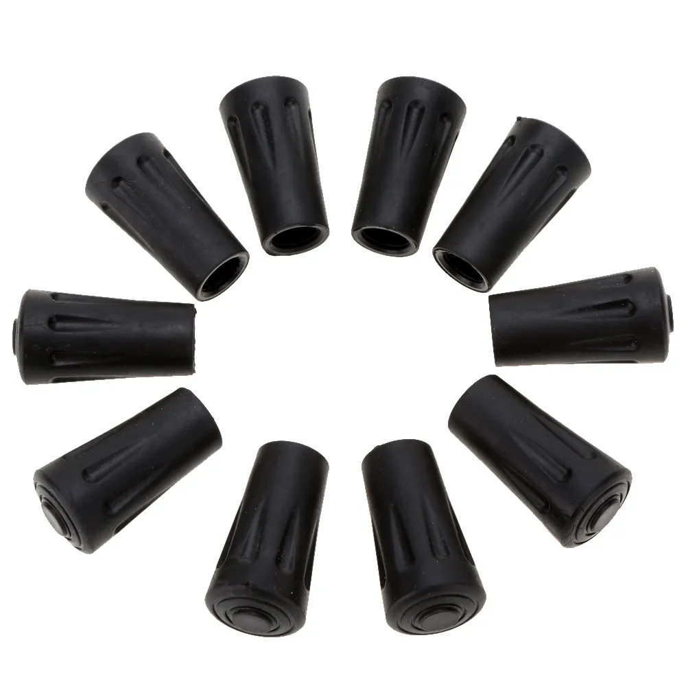 

10Pcs Hiking Trekking Pole Head Cover Replacement Tips Trekking Pole Tip Protectors Climbing Alpenstock pole Anti-skid